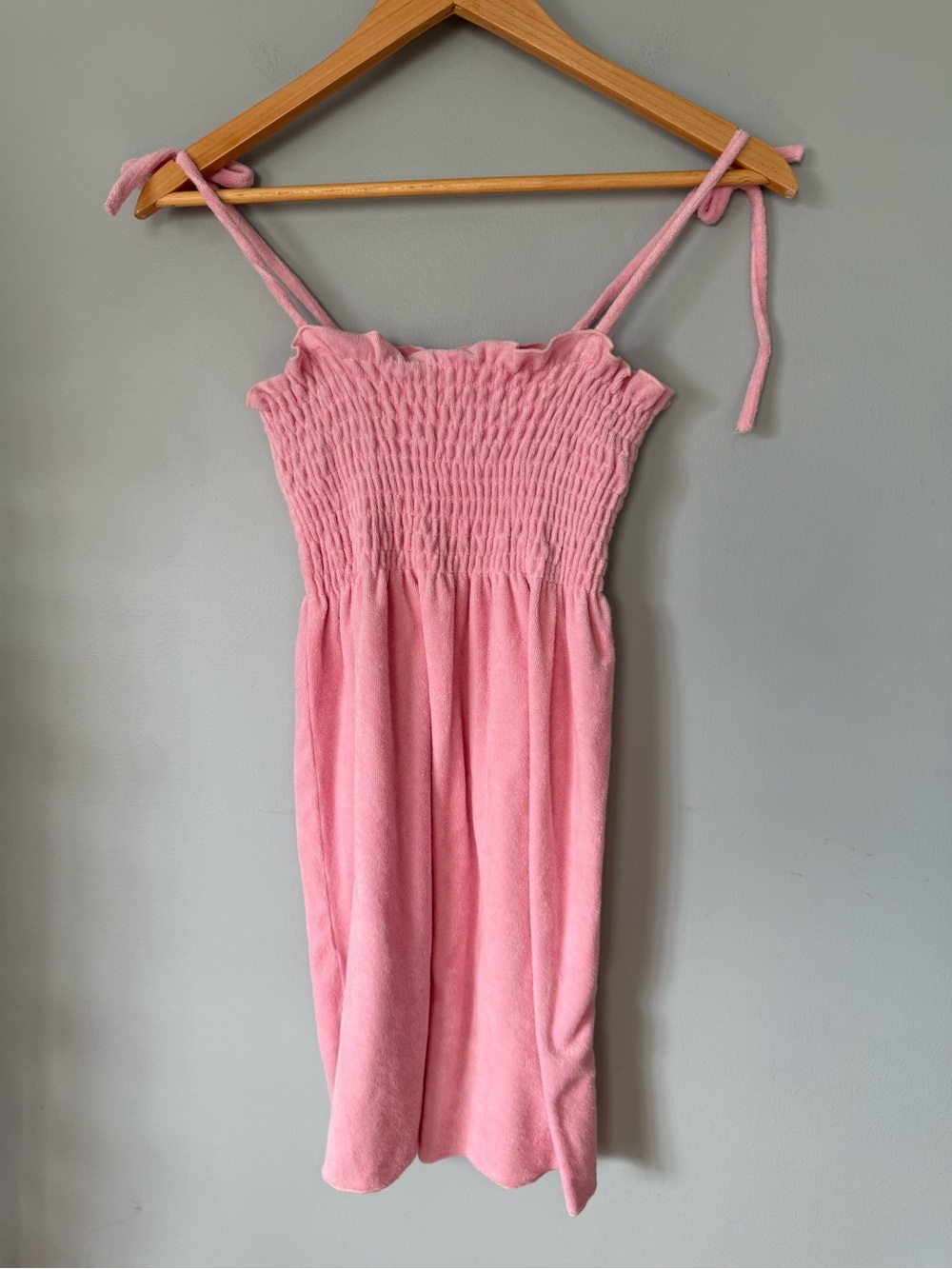 Circo Girls Pink Smocked Terry Cloth Swim Cover-Up Dress Size M 8